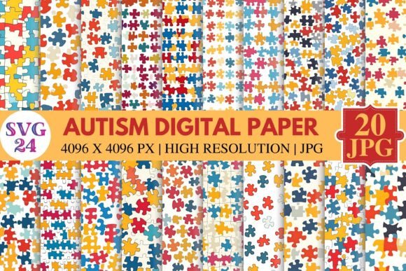 Download Autism Digital Paper - Paper Collection