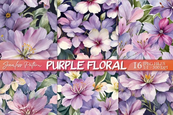 Download Muted Purple Floral Wallpaper Pattern - Paper Collection
