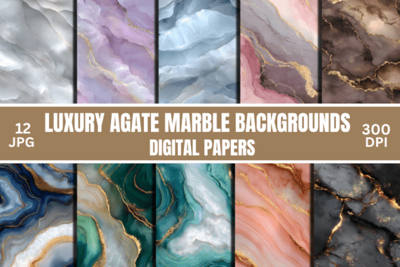Download Agate Marble Digital Paper Junk Journal - Paper Collection