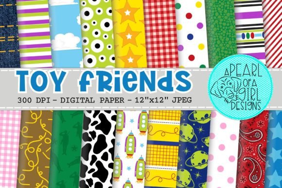 Download Toy Friends Digital Paper, Background - Paper Collection