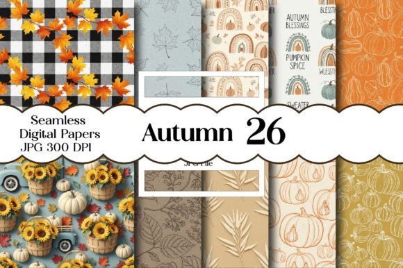 Download Autumn Digital Paper Pack - Paper Collection