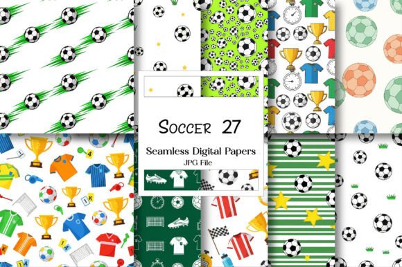 Download Soccer Digital Paper Pack - Paper Collection