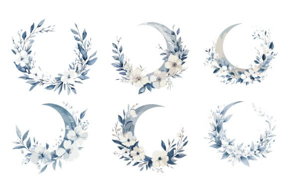 Download Moon Floral Vector Graphics - Floral vector graphics Collection