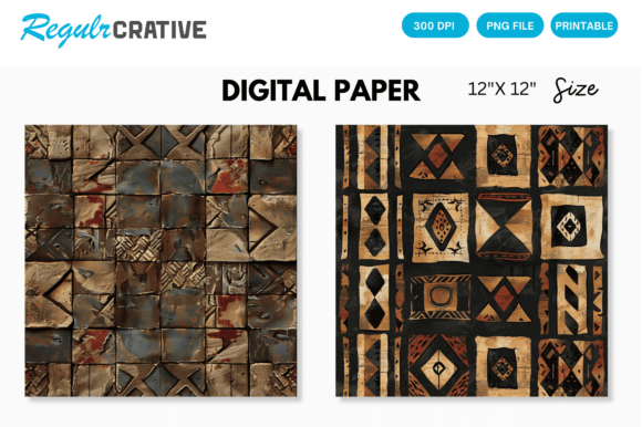 Download Digital Paper Pack African Mud Cloth - Paper Collection