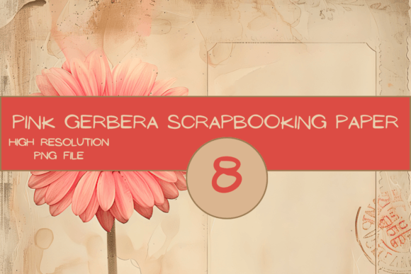 Download Pink Gerbera Scrapbooking Paper - Paper Collection