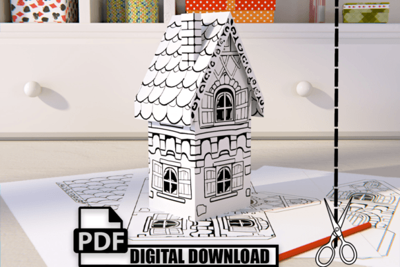 Download Kids Craft Paper House Coloring Page - Paper Collection