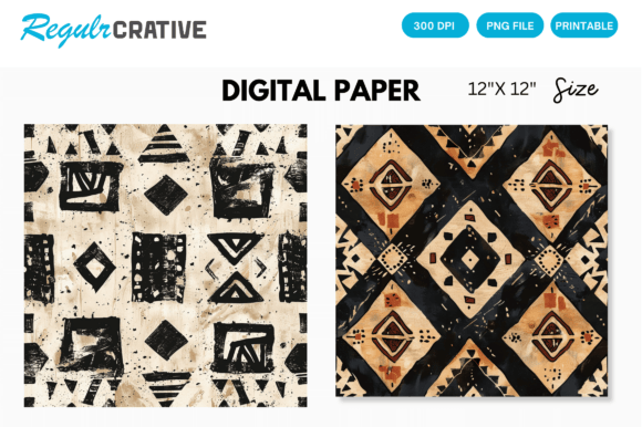 Download Digital Paper Pack African Mud Cloth - Paper Collection