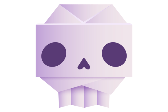 Download Skull Origami Icon. Folded Paper Skeleto - Paper Collection