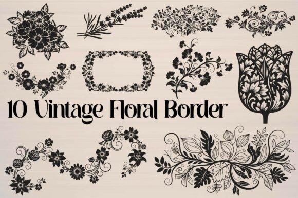 Download Intage Floral Border - Premium Bundle