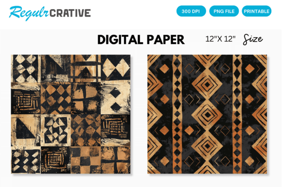 Download Digital Paper Pack African Mud Cloth - Paper Collection
