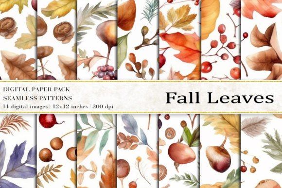 Download Fall Leaves Digital Papers - Paper Collection