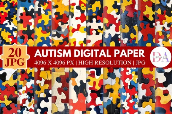Download Autism Digital Paper - Paper Collection