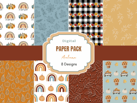 Download Autumn Digital Paper Pack - Paper Collection