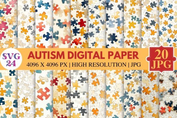 Download Autism Digital Paper - Paper Collection
